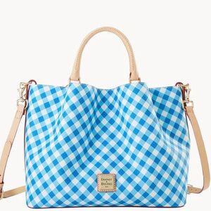 Dooney and Bourke Gingham Sky Blue Brenna